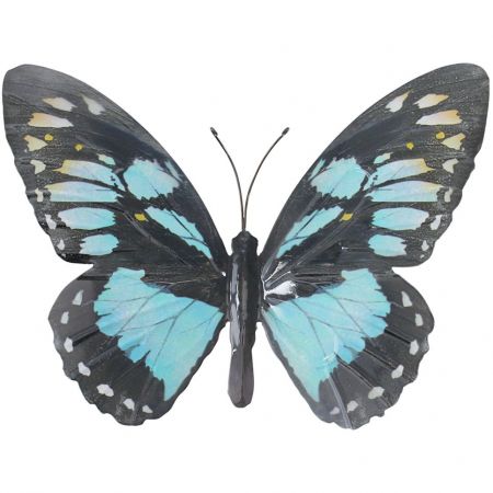 Large Metal Butterfly - Cyan