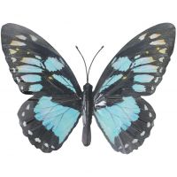 Large Metal Butterfly - Cyan