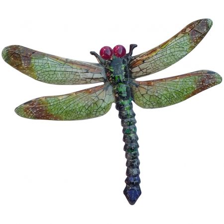 Large Metal Dragonfly Green