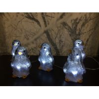 LED  ACRYLIC PENGUIN CHAIN WHITE