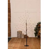 LED BLACK WINDSWEPT TREE WHITE 1.2m