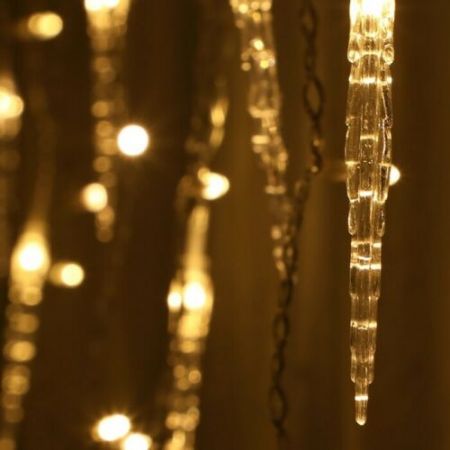 360 ICICLES 7.6m JACK FROST WARM WHITE