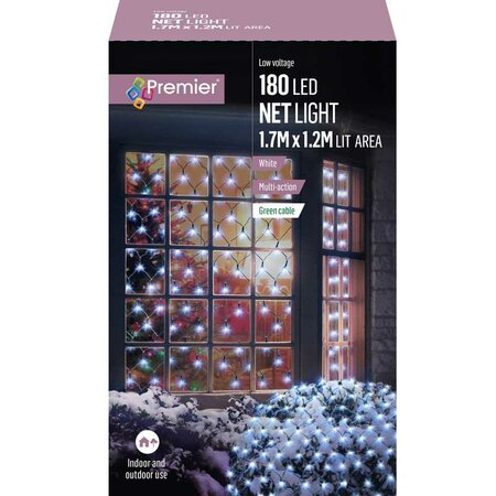 LED NET LIGHTS WHITE 1.75 x 1.2m