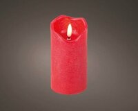 LED Wax Wick Candle Red 7X13cm 6 Hour Timer