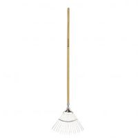 Long Handled Lawn / Leaf Rake Stainless Steel K & S - image 1