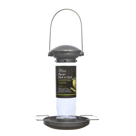 Mealworm Feeder Pewter Flick 'N' Click