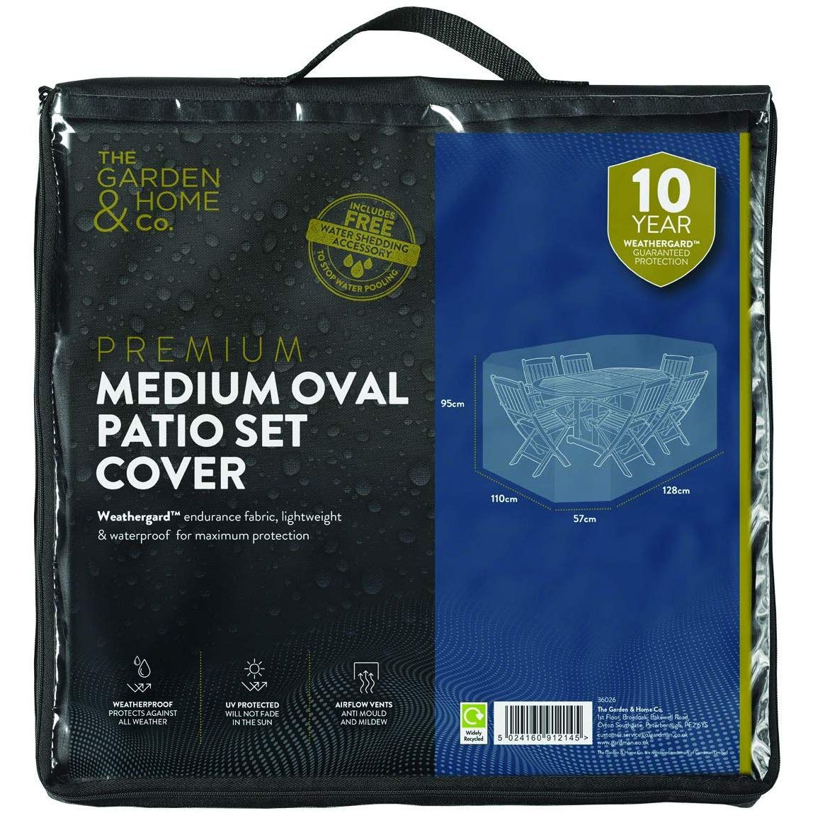 Medium Oval Patio Set Cover Green Premium Thirsk Garden Centre