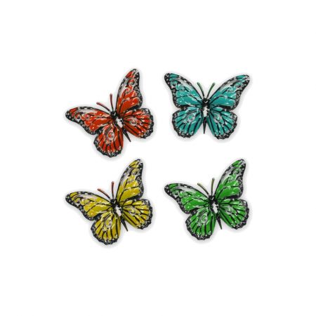 Multicoloured Metal Butterflies