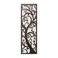 Narrow Portrait Rusted Metal Budding Tree Wall Art