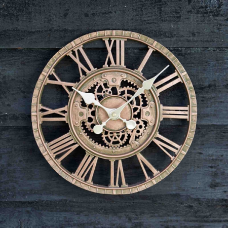 Newby Mechanical Wall Clock 12in - Bronze