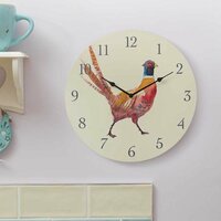 PHEASANT CLOCK 12IN