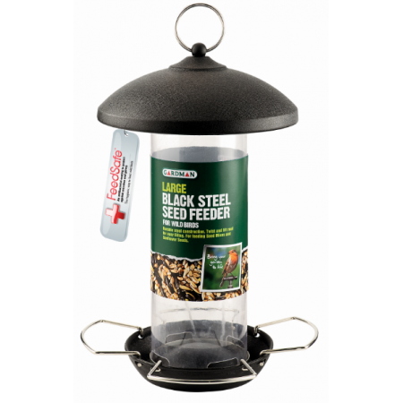 Black Steel Seed Feeder Large