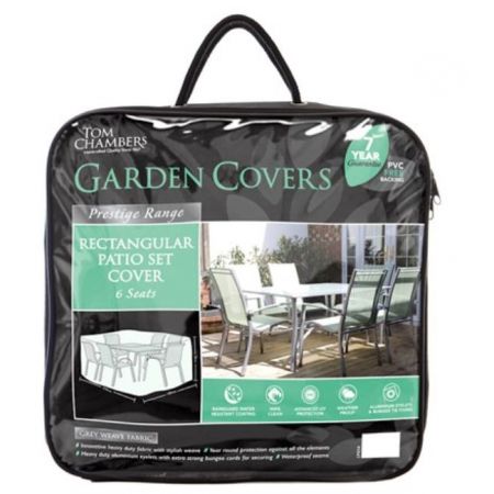 Rectangular Patio Set Cover - Prestige Grey - 6 Seat