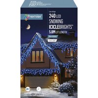 SNOWING ICICLES 240L BLUE/WHITE LED