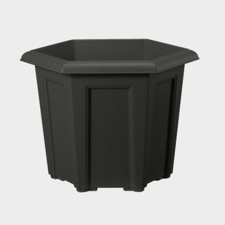 Regency Planter Hex Black 40cm