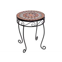 Rustica Italia Mosaic Tile Plant Stand, H42Cm