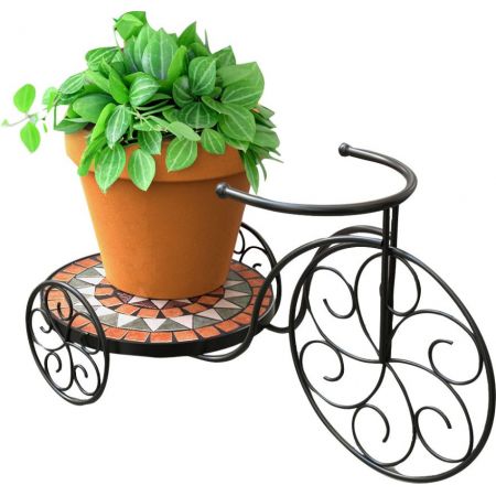Rustica Italia Tricycle Mosaic Tile Plant Stand