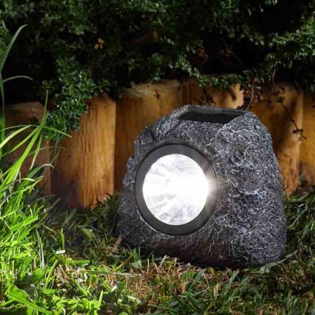 Solar Super Bright 3 Lumen Rock Spotlight 4 Pack - image 1