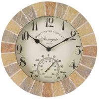Stonegate Wall Clock & Thermometer 10In - image 1