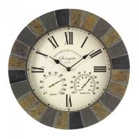 Stonegate Wall Clock & Thermometer 14in - image 2