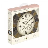 Stonegate Wall Clock & Thermometer 14in - image 3