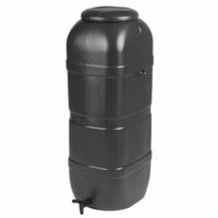 Strata Slim Space Saver Water Butt with Lid & Tap Green 100lt