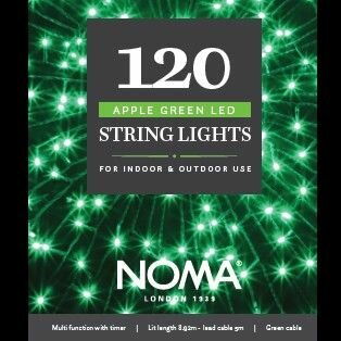 STRING LIGHTS 120 APPLE GREEN