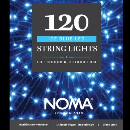 STRING LIGHTS 120 ICE BLUE