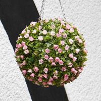 Topiary Pink Rose Ball 30cm - image 2
