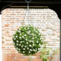 Topiary White Rose Ball 30Cm - image 2