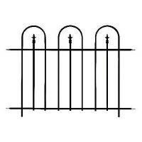 Triple Arch Finial Fence Section, Black. H91 X W121Cm