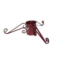 Xmas Tree Stand Ornate Red 5In